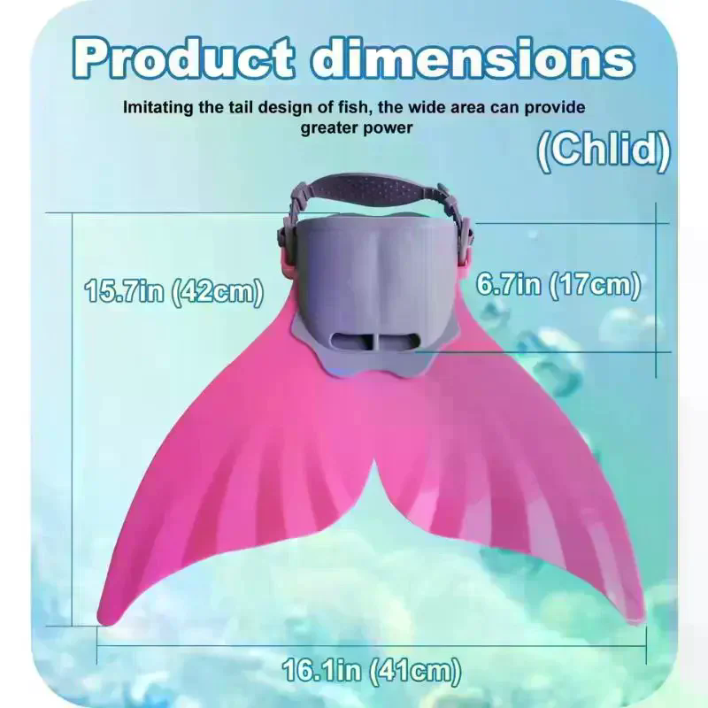 Swim Fins - Mermaid Silicone Fins Swimming Training &