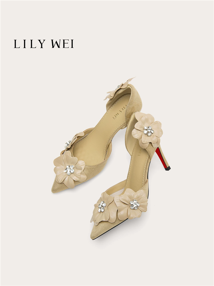 Water Shoes - Spring/Summer New Pointed Suede Water Diamond