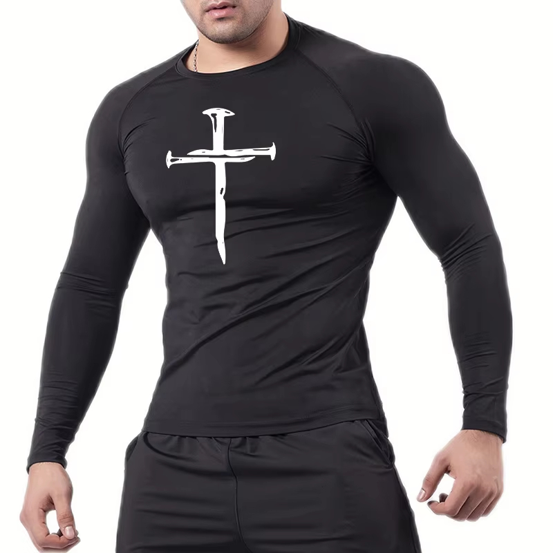 Rash Guard - Christian Workout Compression Shirts Graphic Long