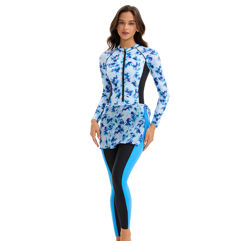 Rash Guard - New Women Long Sleeve Modest Two