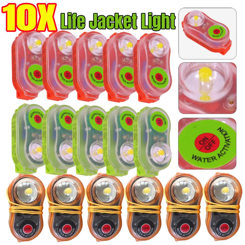 Life Jacket - 1-10pcs LED Lithium Life Jacket Lamp