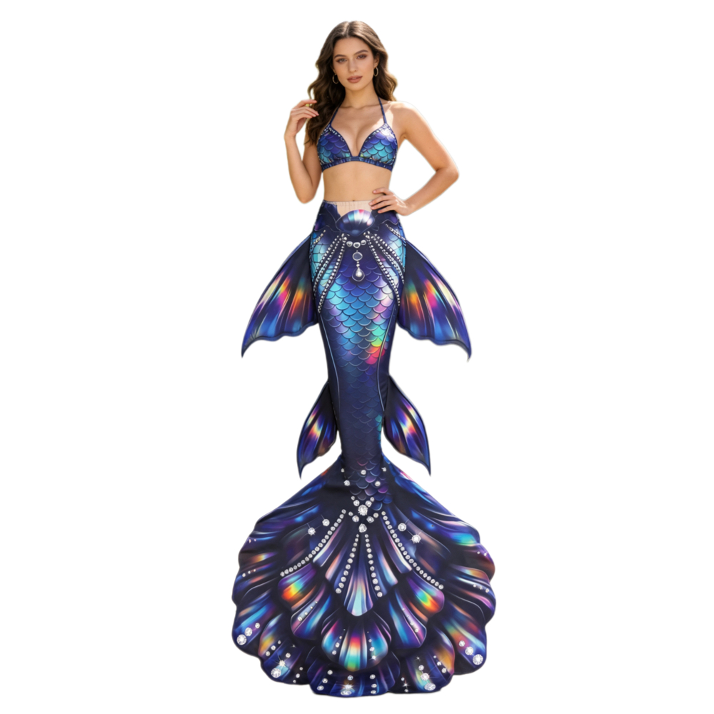 New Mermaid Tail Set Adult Swi - Swim Fins 评论和价格