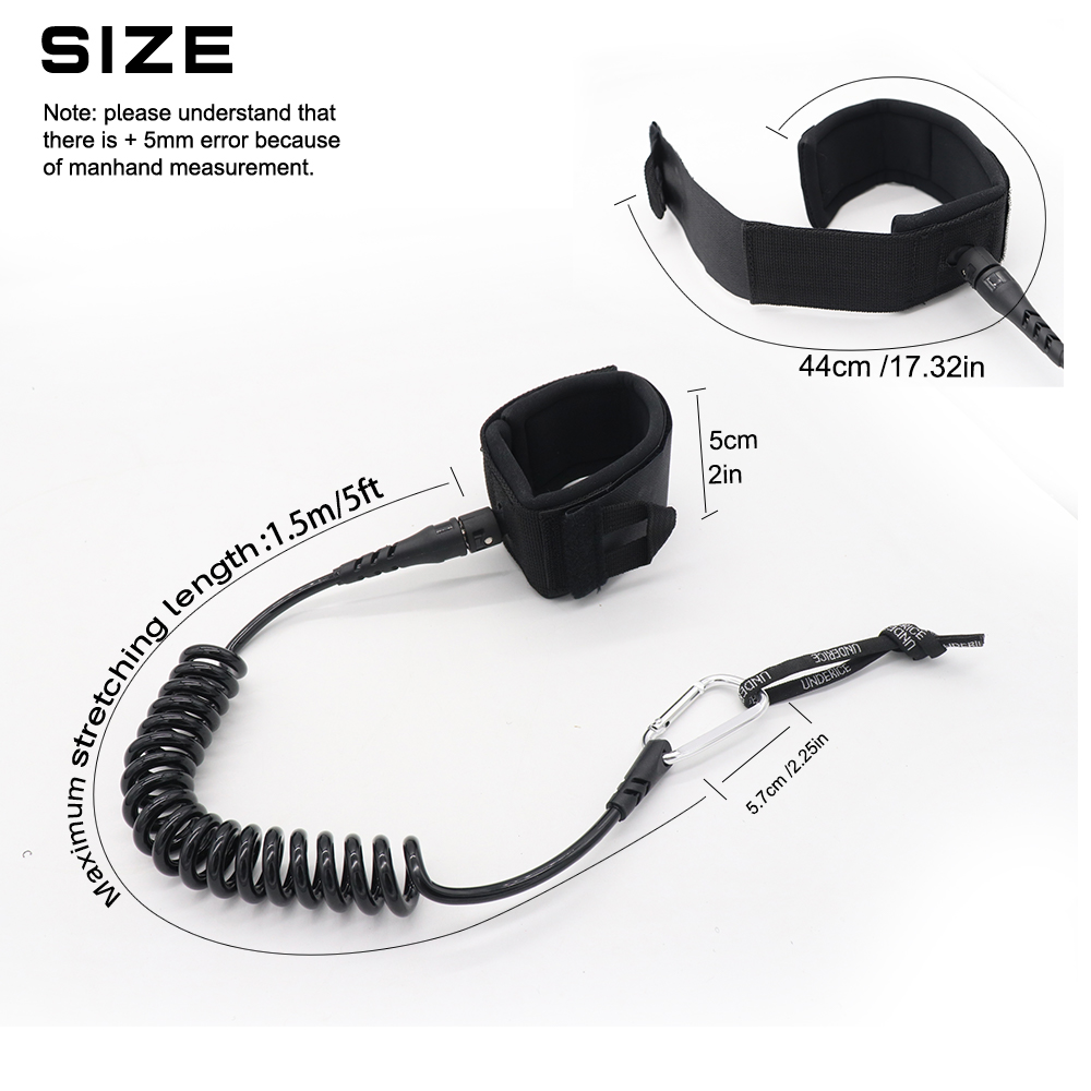 UICE 5FT 5MM Surf Leash Hand R - Surfboard Leash 评论和价格