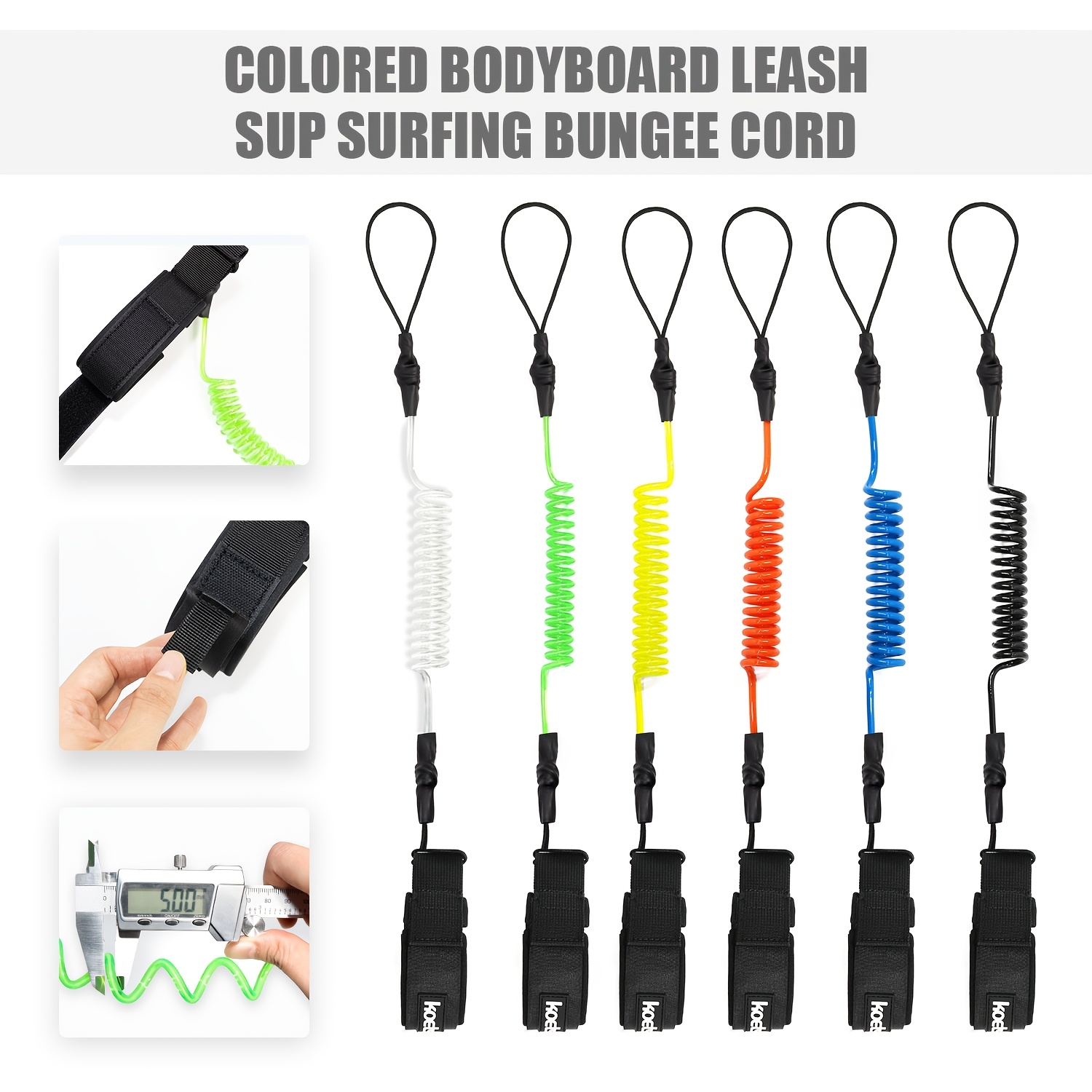 KOETSU Bodyboard Leash, 5mm TP - Surfboard Leash 评论和价格
