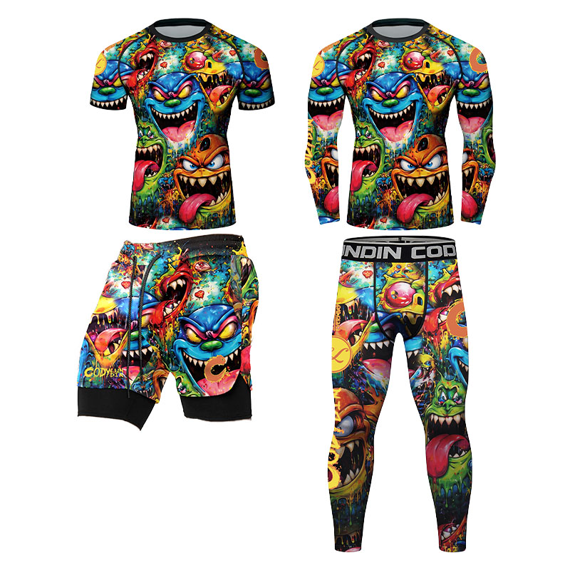 3D Colorful Monster Graffiti M - Rash Guard 评论和价格