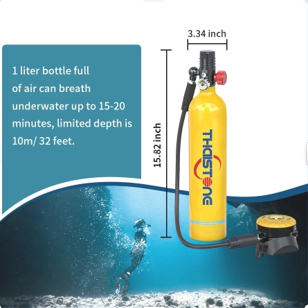 THAISTONE 1L Scuba Oxygen Tank - Diving Mask 评论和价格