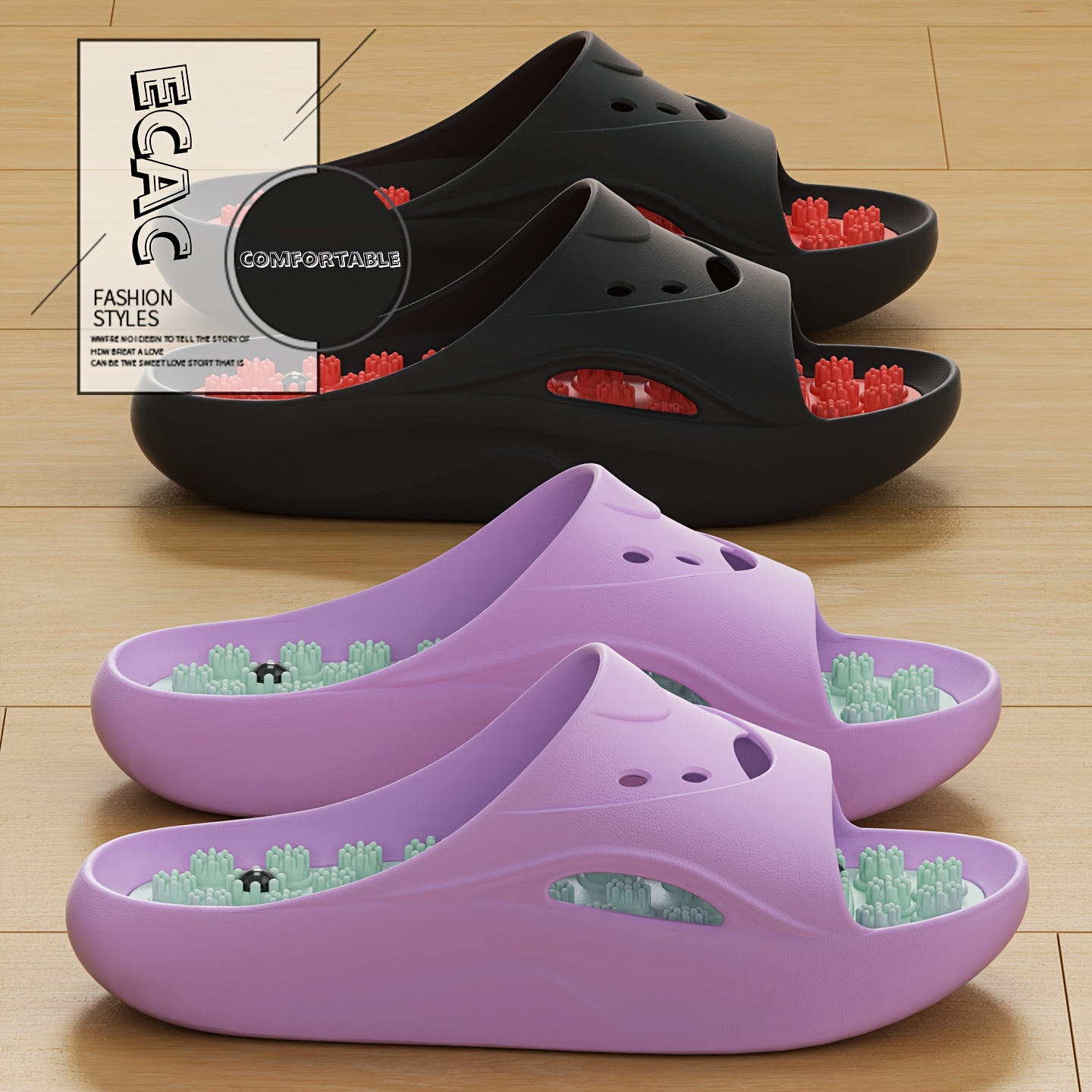 Women Men EVA Massage Slippers - Water Shoes 评论和价格