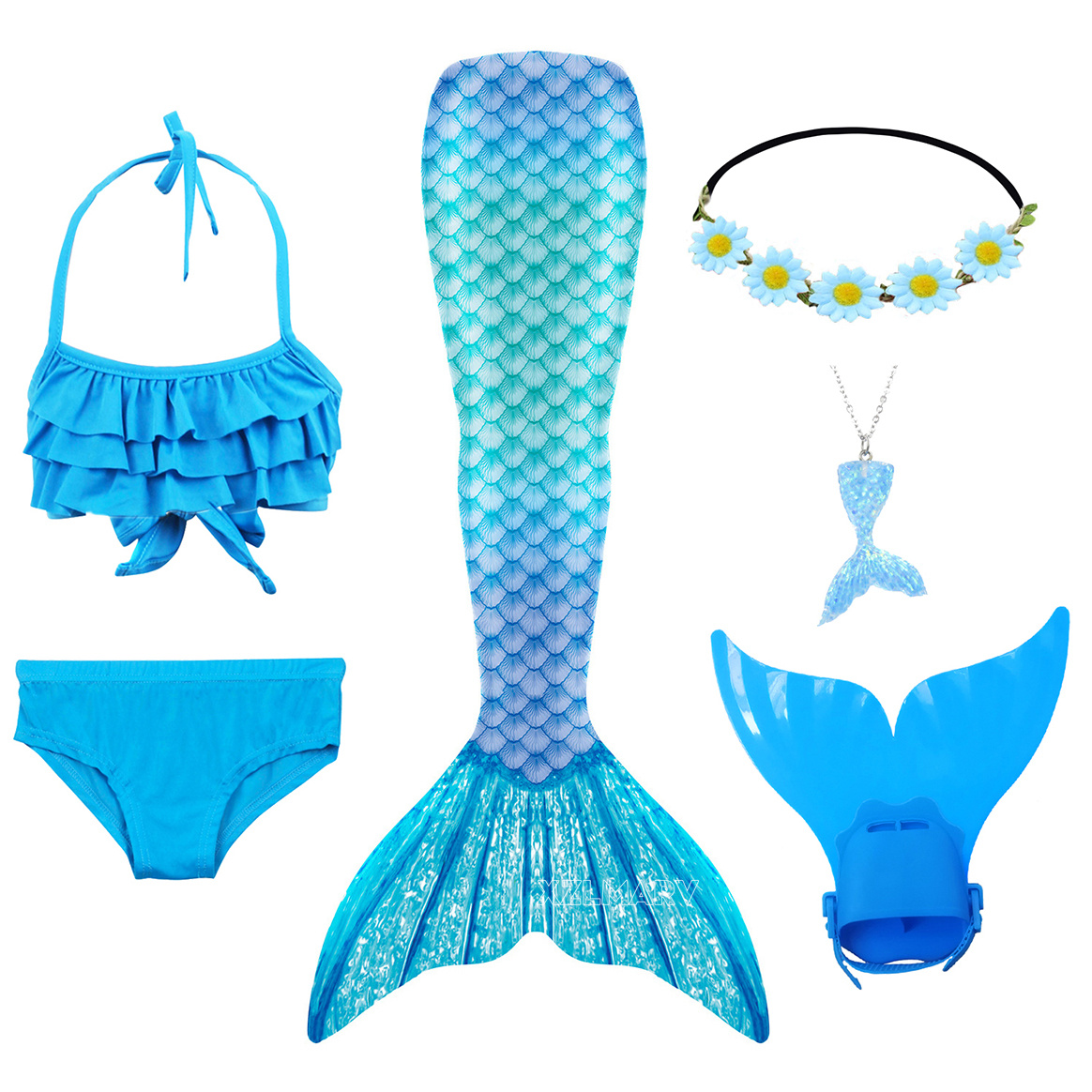Girls Swimming Mermaid Tail Gi - Flippers Swimming 评论和价格