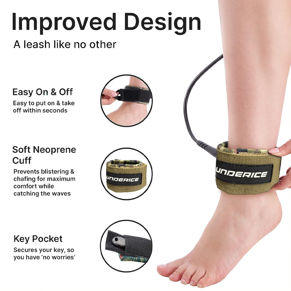 UICE Surfboard Leash 6-9ft SUP - Surfboard Leash 评论和价格