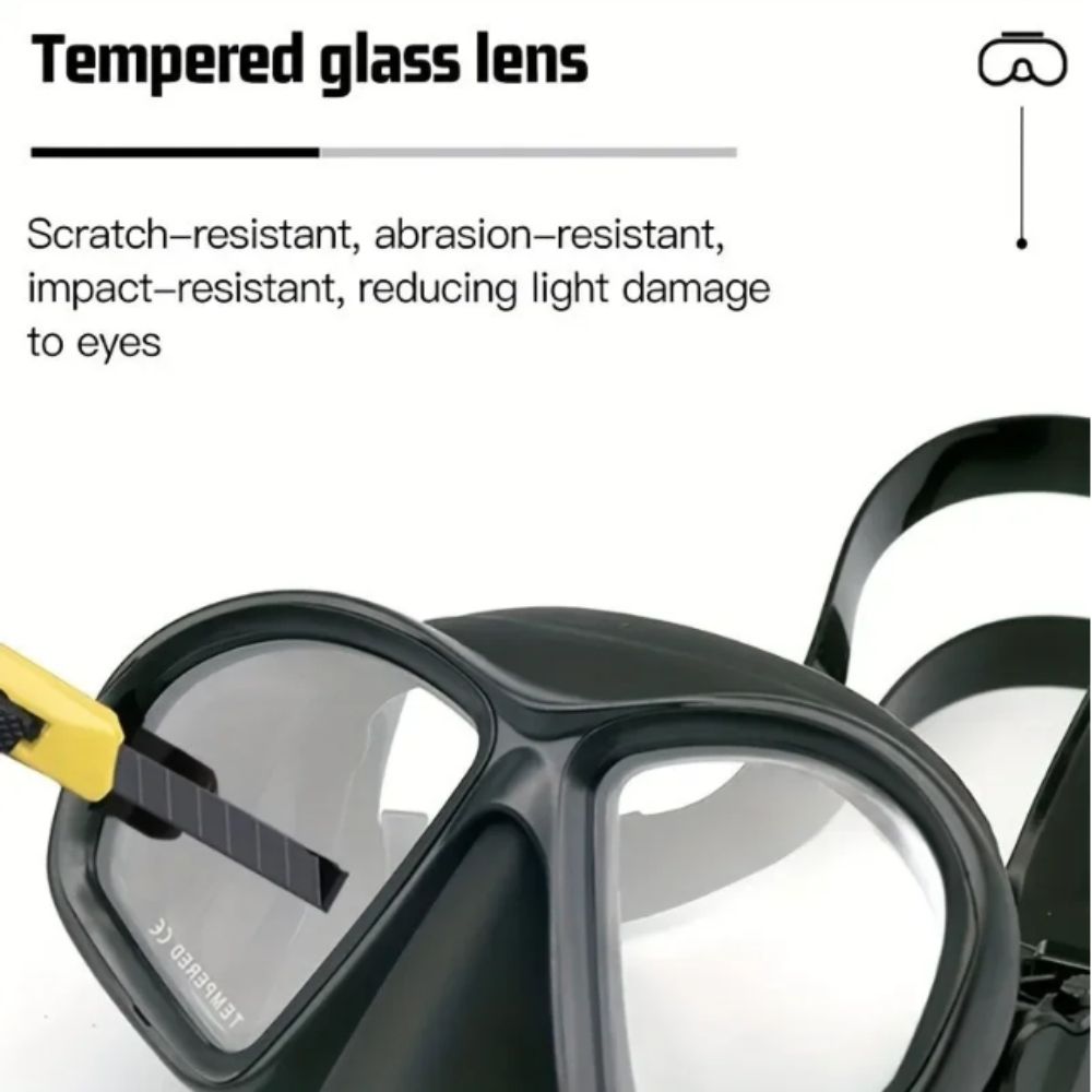 Tempered Glass Freediving Mask - Snorkel Set 评论和价格