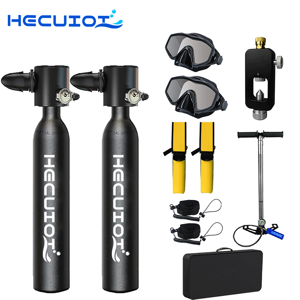 HECUIOI Mini Scuba Tank Diving - Snorkel Set 评论和价格