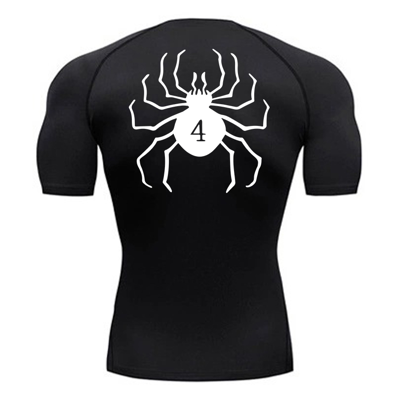 Spider Print Compression Shirt - Rash Guard 评论和价格