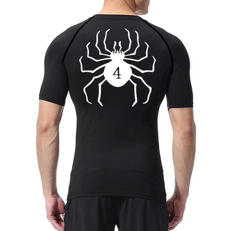 Spider Print Compression Shirt - Rash Guard 评论和价格