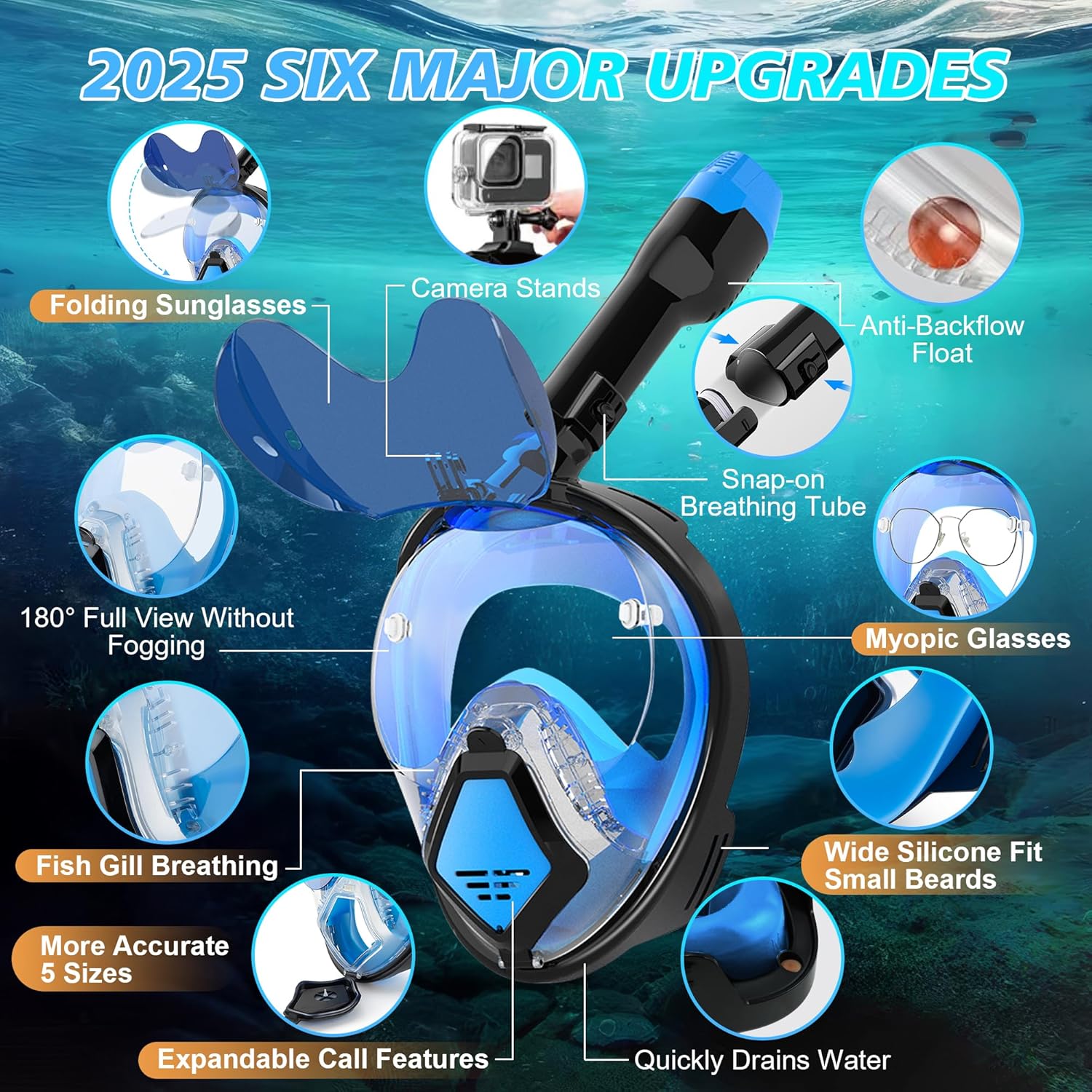 Devilfish Full Face Snorkel Ma - Snorkel Set 评论和价格