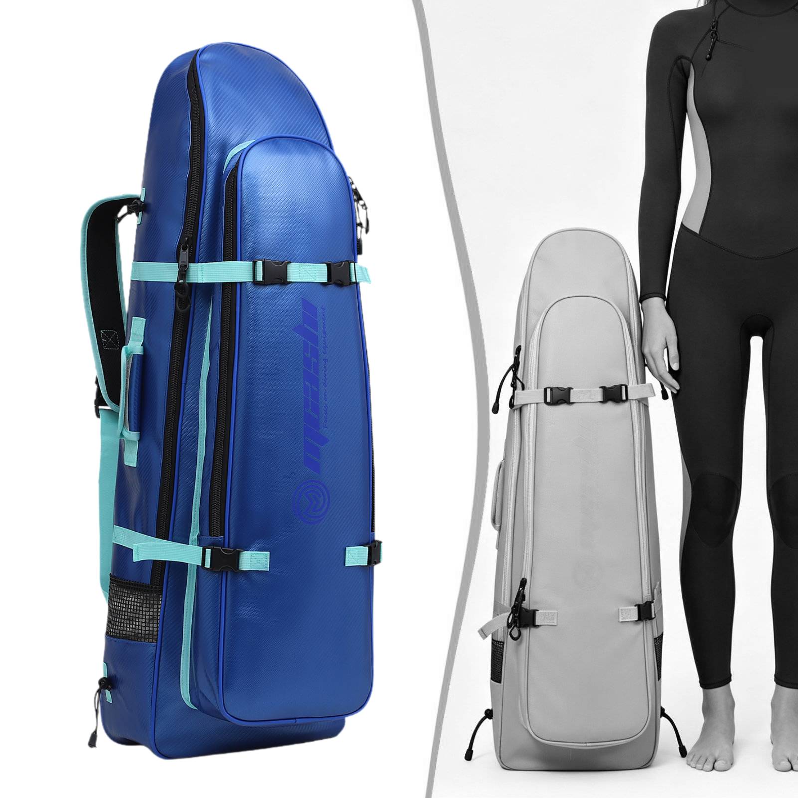 Long Fins Bag Portable Scuba D - Flippers Swimming 评论和价格