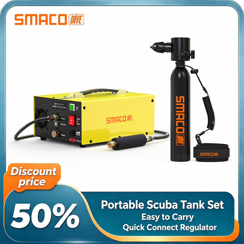 SMACO Mini Scuba Diving Tank S - Snorkel Set 评论和价格