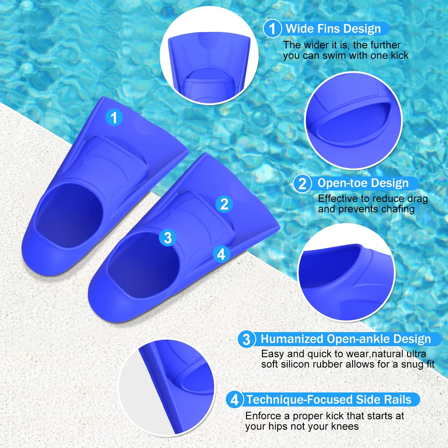 Swim Training Fins Silicone Pr - Snorkel Set 评论和价格
